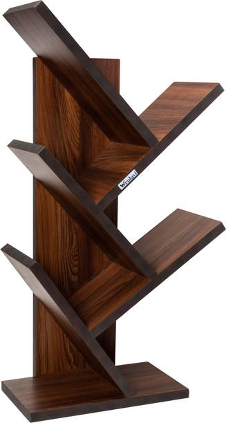 Wrolavi Tree Shape Engineered Wood Open Book Shelf