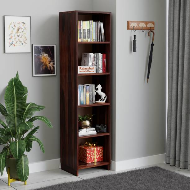 Rajasthali Wood Decor Sheesham Wood Multipurpose Book Shelf for Home&Library Areas, Showcase Book Rack Solid Wood Open Book Shelf
