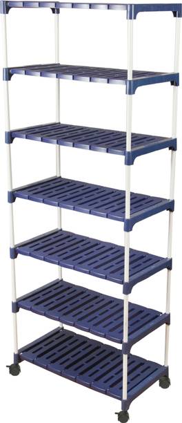 Novatic Bookshelf Rack Stand for Home Library Multipurpose Storage Organizer Corner rack Metal Open Book Shelf