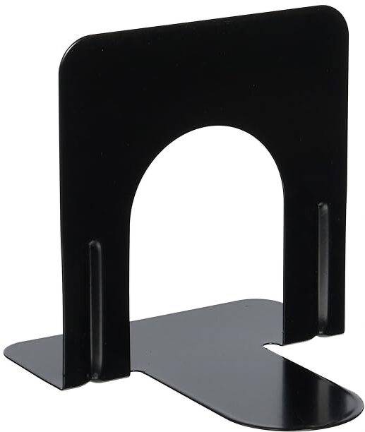 Indian Decor Economy Bookends, Standard, 5 Inches, Heavy Gauge Steel, Black (1 Pair) Metal Semi-Open Book Shelf