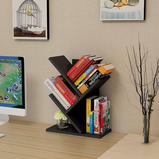 UniAart Engineered Wood Open Book Shelf
