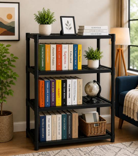 FoldFirst 4 LAYER MULTIPURPOSE RACK Plastic Open Book Shelf