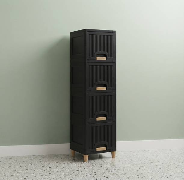Surety for Safety Multipurpose Plastic Utility Storage Cabinet Multi Layer Organizer for Home Plastic Free Standing Cabinet