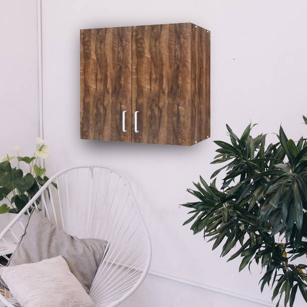 SPECIALITY PANELS 2 Doors Modular Wall Cabinet with Termites Resistance Engineered Wood Semi-Open Book Shelf