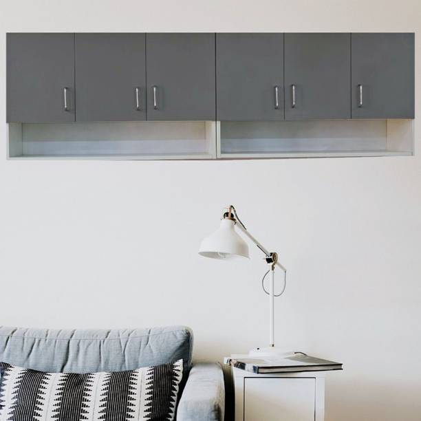 SPECIALITY PANELS 6 Doors Modular Wall Cabinet with Shelh with Borer & Termites Free Assembly Engineered Wood Semi-Open Book Shelf