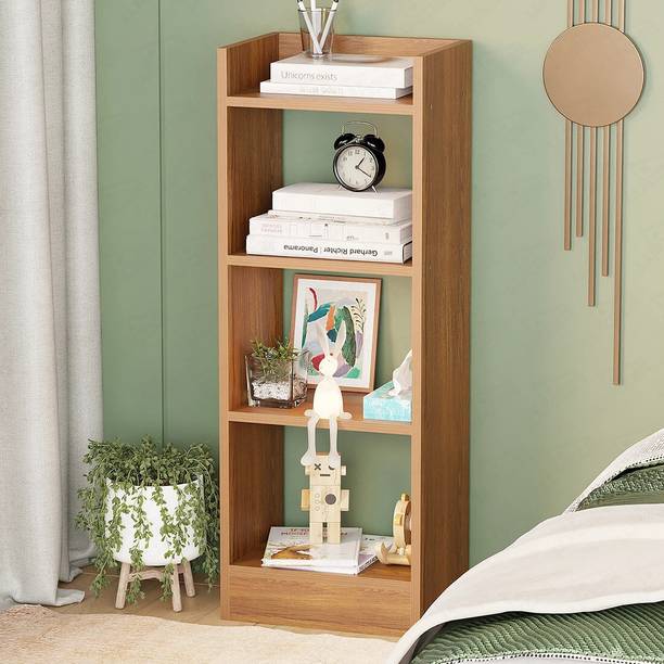 lukzer Multipurpose Rack MR-010 Oak Brown Engineered Wood Open Book Shelf