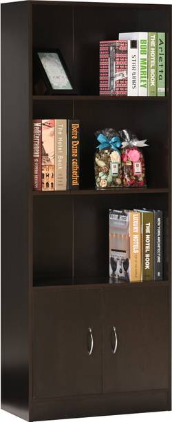 DeckUp Engineered Wood Semi-Open Book Shelf