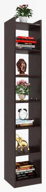 Captiver Modern Corner Bookcase with Storage, 6 Shelve Display Shelves for Home Office Engineered Wood Open Book Shelf