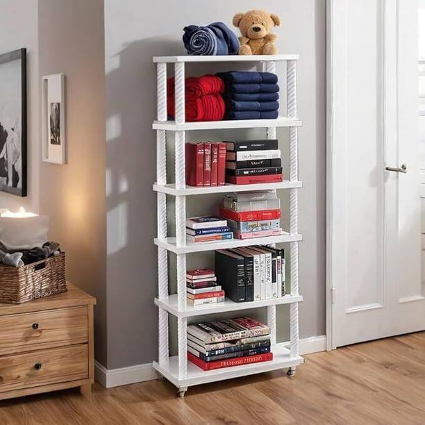 YouCopia Plastic 6 Dish Organizer Showcase rack for home Plastic Open Book Shelf
