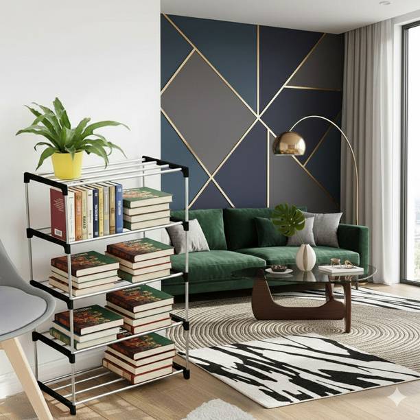 thos Multipurposar Storage rack Metal Open Book Shelf