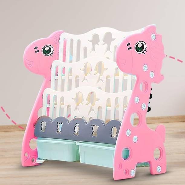 Hukimoyo Book shelf Rack for Kids Plastic Book Organize...