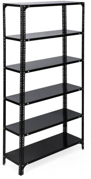 fiora Slotted Angle CRC Sheet 5 Shelves Multipurpose Storage Metal Open Book Shelf