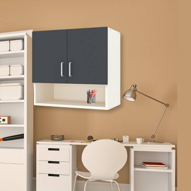 SPECIALITY PANELS 2 Doors Modular Wall Cabinet with Organizer Shelf & Termites Resistance Engineered Wood Semi-Open Book Shelf