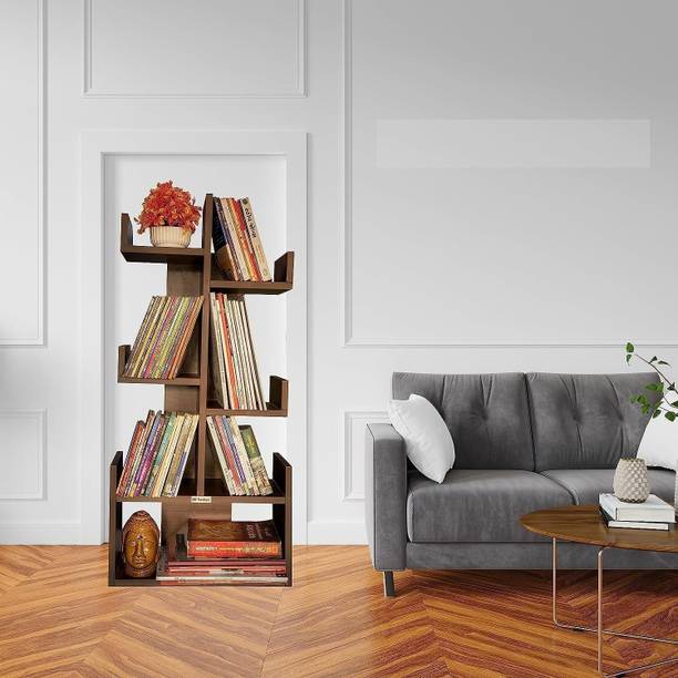 NE Furniture Engineered Wood Bookshelf Multipurpose Home Decor Storage Rack Engineered Wood Open Book Shelf