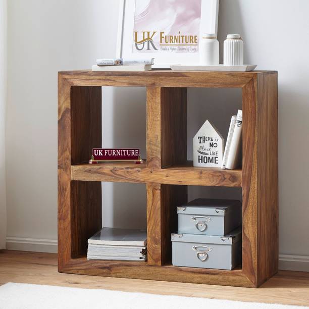 UK FURNITURE Rosewood (Sheesham) Solid Wood Open Book Shelf