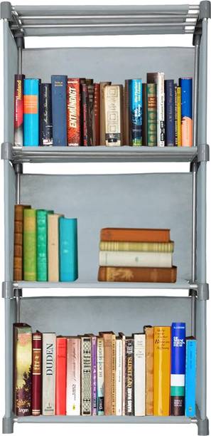 QURACK Multipurpose Foldable Open Bookshelf Storage Shelf For Study Room Home Office Plastic Semi-Open Book Shelf