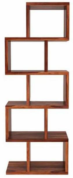 WOODSTAGE Solid Wood Open Book Shelf