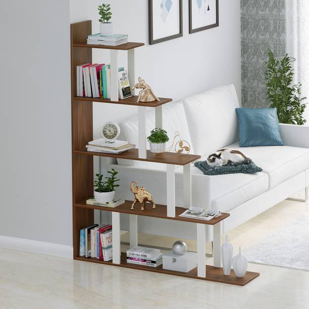 BLUEWUD Engineered Wood Open Book Shelf