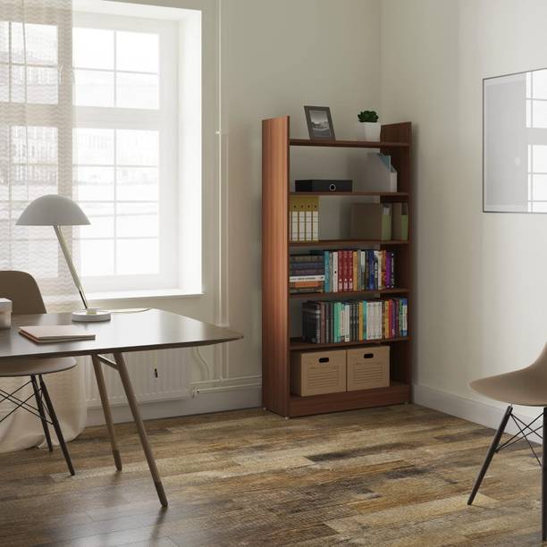 Das Brady Bookshelf Cabinet Book Rack Organizer with Shelves for Home Library Engineered Wood Open Book Shelf