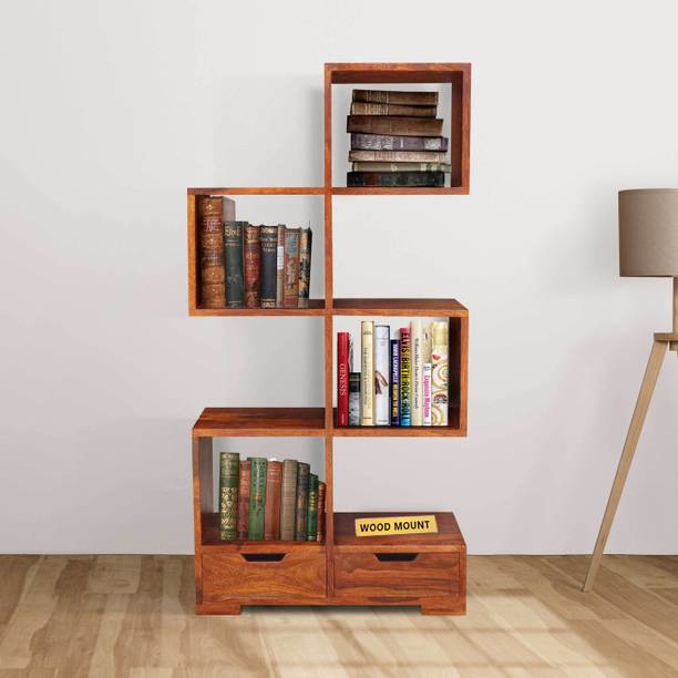 Wood Mount Bookshelf Sideboard Book Rack for Library Office Home Book Shelves Open Bookcase Solid Wood Semi-Open Book Shelf