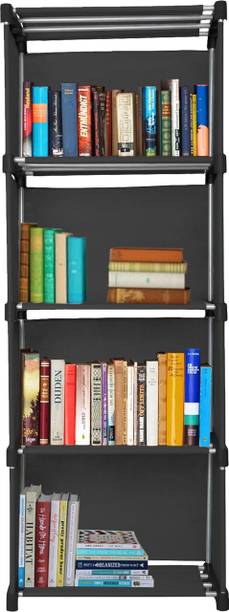 GirjaHub 5 Layer Open Book shelf Black Multipurpose use...