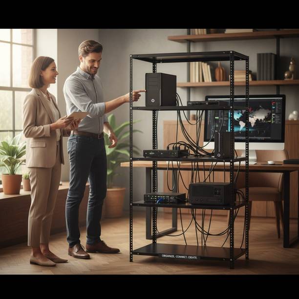 Flipkart SmartBuy Adjustable Book Shelf Rack for Home & Shop Metal Open Book Shelf