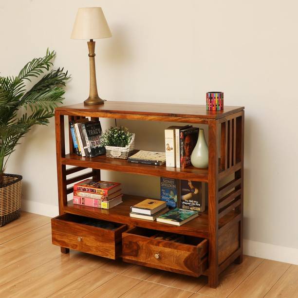 TRUE FURNITURE Rosewood ( Sheehsam ) Solid Wood Open Book Shelf