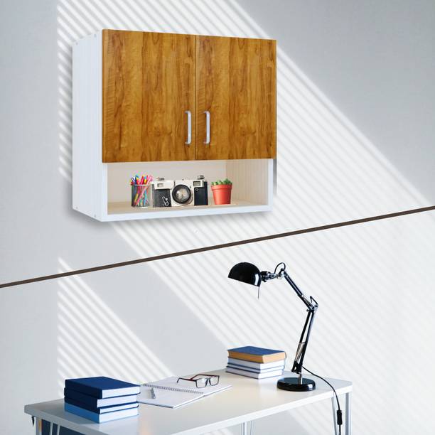 SPECIALITY PANELS 2 Doors Modular Wall Cabinet with Organizer Shelf & Termites Resistance Engineered Wood Semi-Open Book Shelf