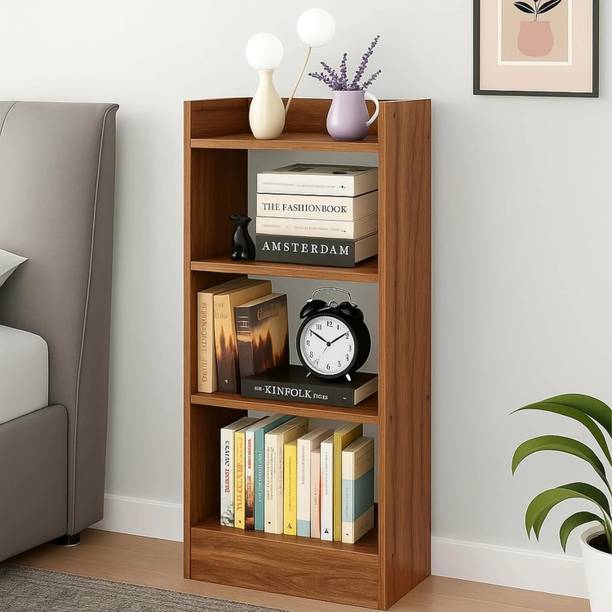 Enigmatic Woodworks 4-Tier Wooden Book Shelf for Kids, Study & Living Room Engineered Wood Open Book Shelf