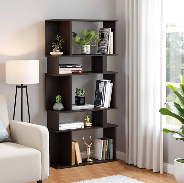 FURNEASER Adison Bookshelf Display Rack, Engineered Woo...
