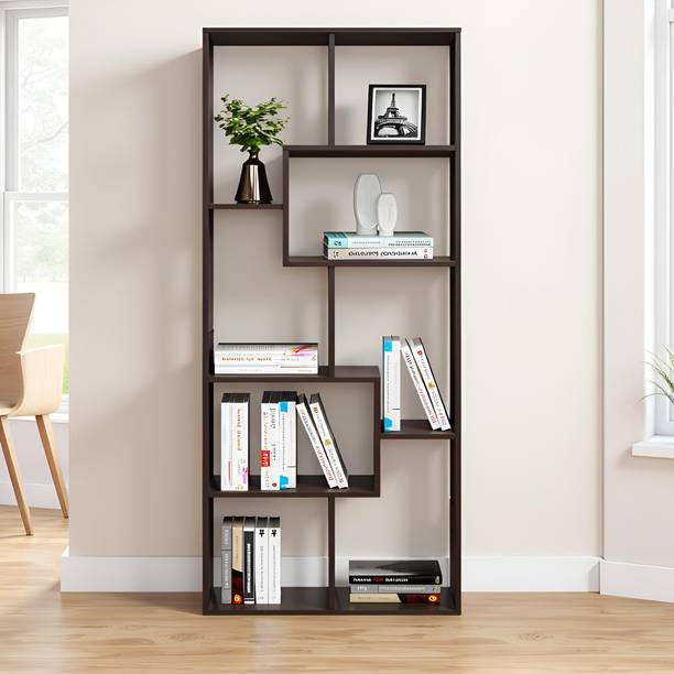 FURNEASER Medina Bookcase, Multipurpose Book Cabinet, D...