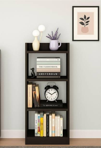 Enigmatic Woodworks Wooden 4-Tier Open Bookshelf Rack Showcase Organizer for Living Study Room Engineered Wood Open Book Shelf