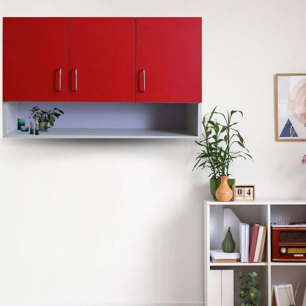 SPECIALITY PANELS 3 Doors Modular Wall Cabinet with 10 years guarantee against Borer & Termites Engineered Wood Close Book Shelf