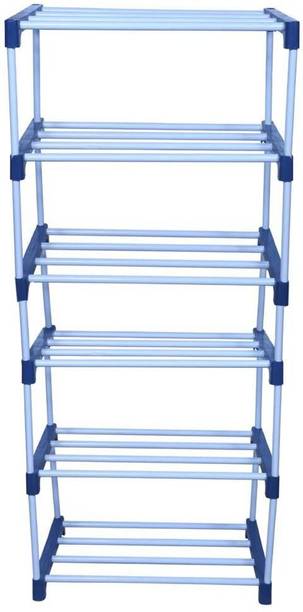 EZ deal EZ Deal 6 Shelve Blue Plastic Open Book Shelf