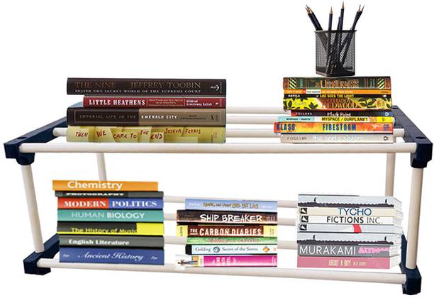 TURBOMAX 2 Tiers Book Shelf for Home Library Multipurpo...