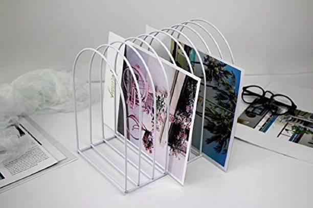Indian Decor 2630 vinyl record storage holder metal standard wire file folder Metal Semi-Open Book Shelf