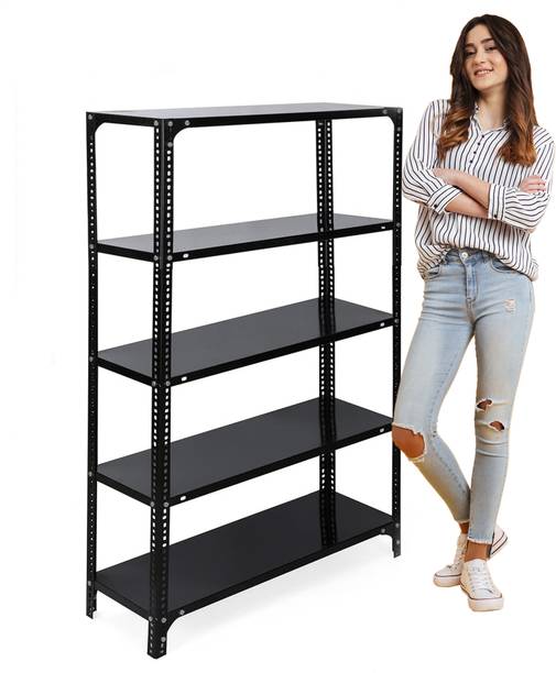 Flipkart SmartBuy Slotted Angle CRC Sheet 5 Shelves Multipurpose Storage 12"X35"X60" Luggage Rack Metal Shoe Rack