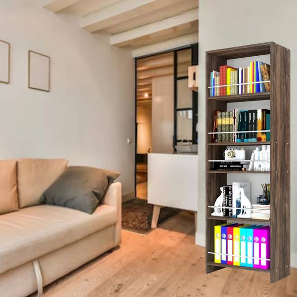 SPECIALITY PANELS Free Standing Tall units with 5 Open Shelves & Termites Resistance Engineered Wood Open Book Shelf