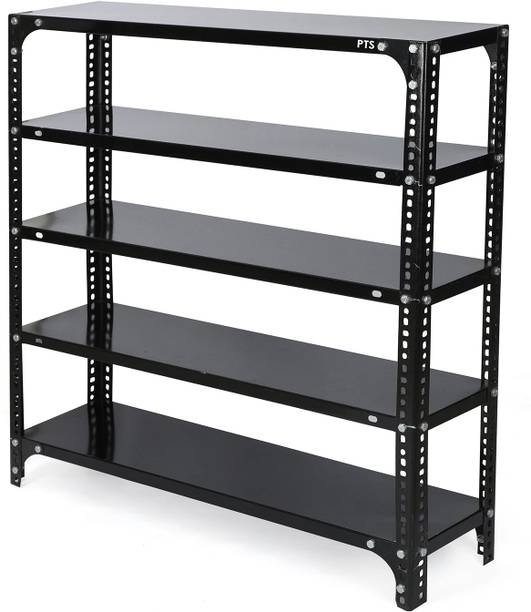 fiora Slotted Angle CRC Sheet 5 Shelves Multipurpose Storage Metal Open Book Shelf