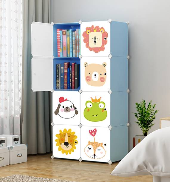 Mevigo Plastic 8-Door,8-Shelf Book Organizer door Closer Plastic Close Book Shelf