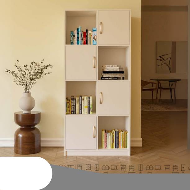 neuspace Cube Engineered Wood Semi-Open Book Shelf