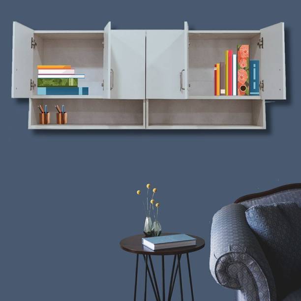SPECIALITY PANELS 6 Doors Modular Wall Cabinet with Shelf & Termites Resistance Free Assmbely Engineered Wood Semi-Open Book Shelf