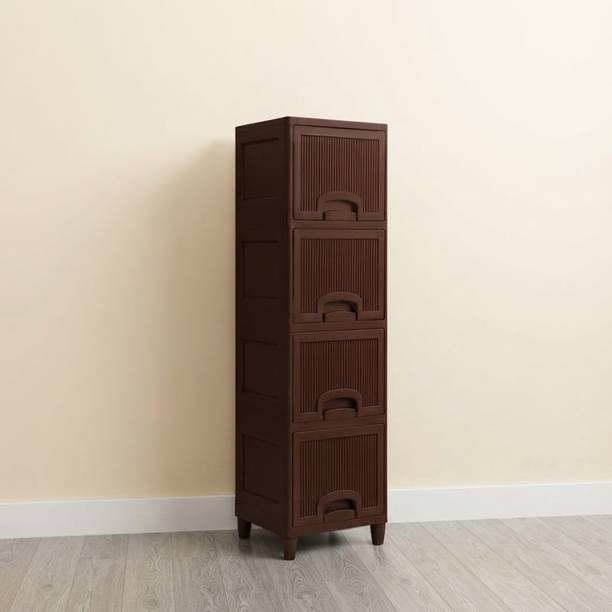 Surety for Safety Mulitpurpose Plastic Cupboard with Storage Compartments Plastic Free Standing Cabinet