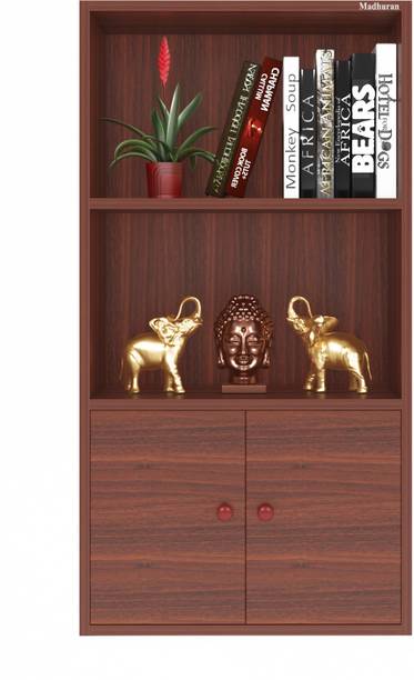 Madhuran FM-ALMARICBCW Engineered Wood Semi-Open Book Shelf