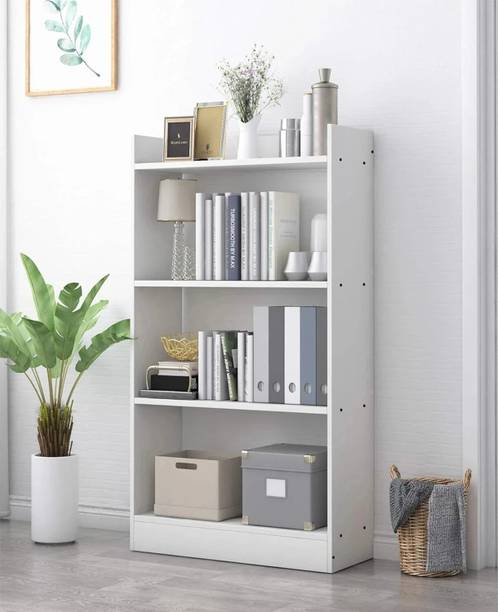 EW Bookshelf with 4 Shelves Multipurpose Storage Rack f...