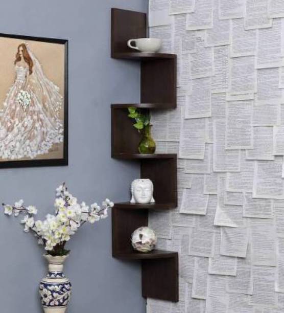 classiconline New Shelves Book Shelf Corner And Decorative Engineered Wood Open Book Shelf