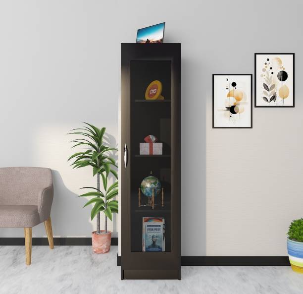PICKWOOD Giona Bookshelf Cabinet Book Rack Organizer with Shelves for Home Librar Engineered Wood Close Book Shelf