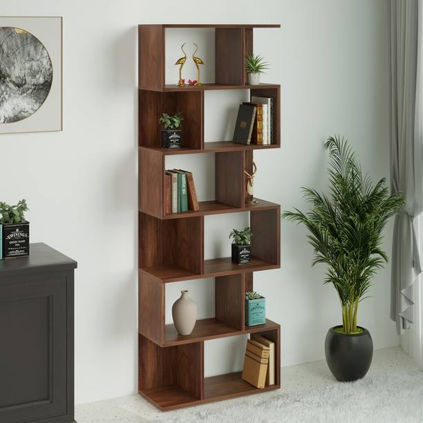 BLUEWUD Crosbon Wall Standing Storage Book Shelve for H...