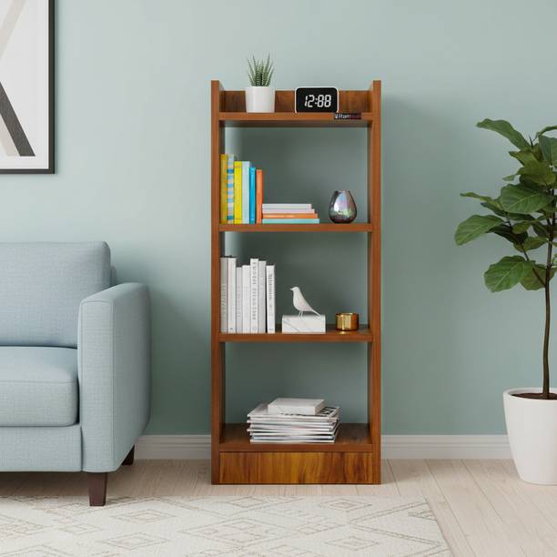Urbanovia 4 Tier Open Book Shelf for Books Files and Decorative Items Engineered Wood Open Book Shelf