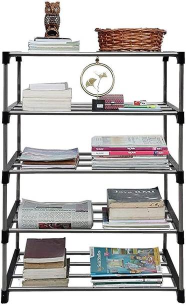 Zyra 5 Tier Book Self Portable Book Shelf, Kids Books Racks for Home Plastic Open Book Shelf